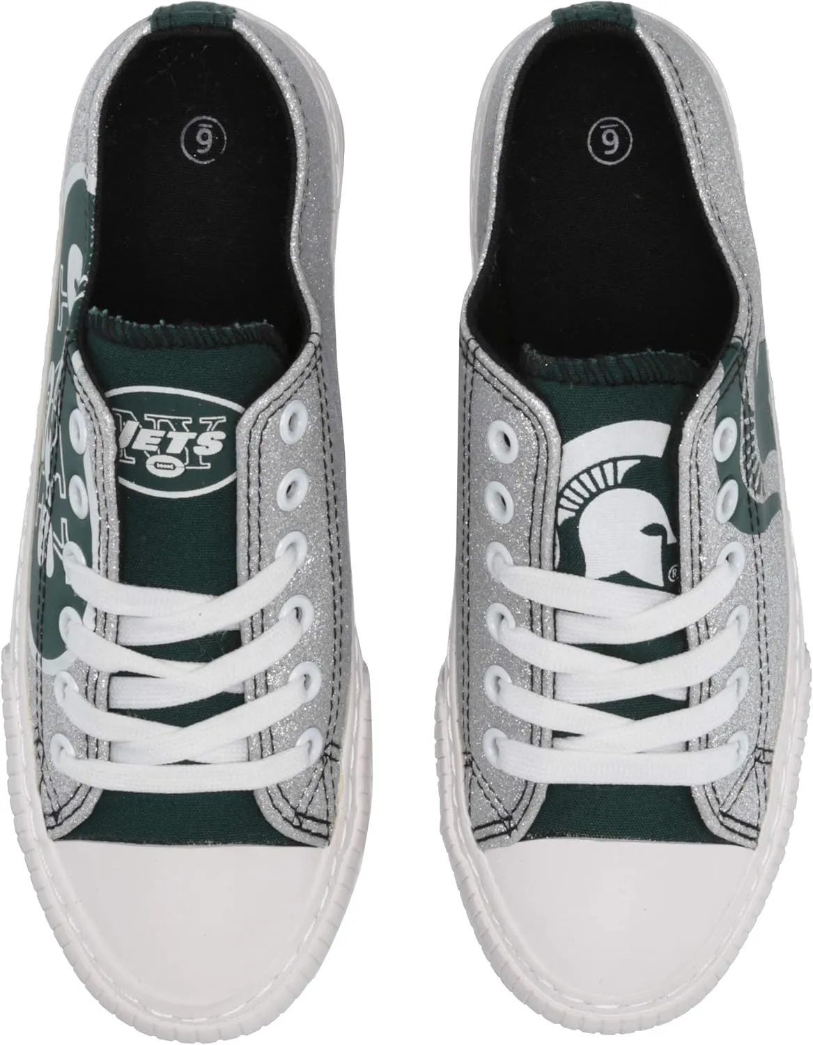 FOCO womens Ncaa College Team Logo Fashion Low Top Canvas Sneakers Shoes
