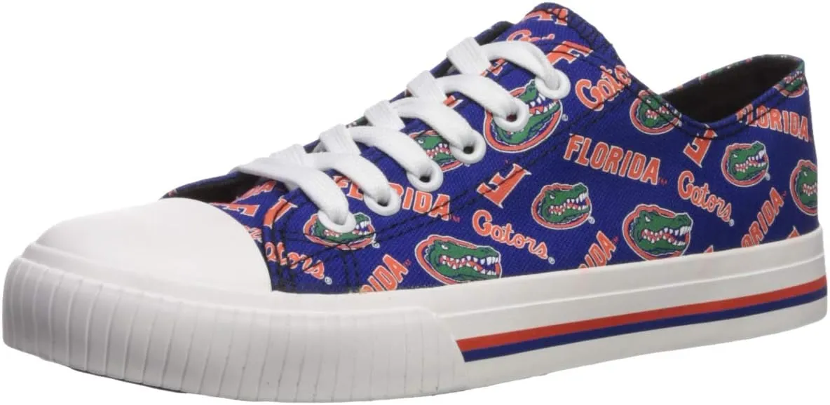 FOCO Women's NCAA College Team Logo Fashion Low Top Canvas Sneakers Shoes