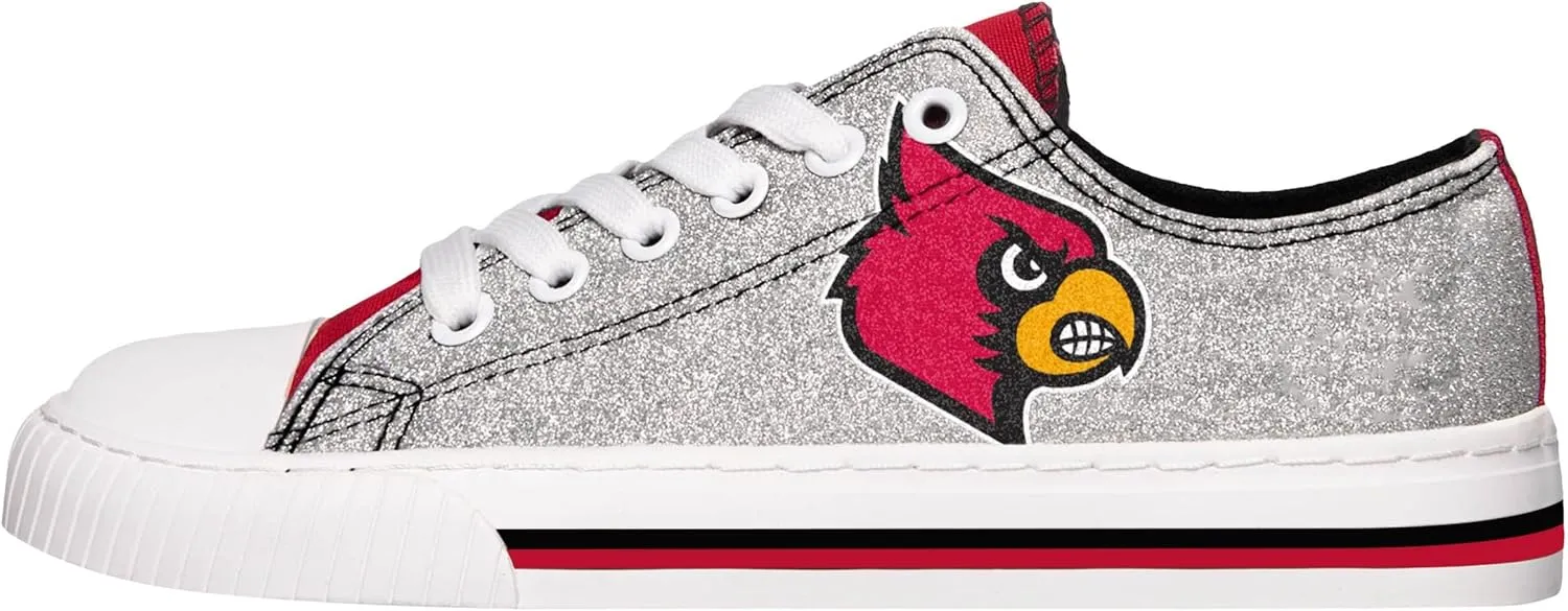 FOCO womens Ncaa College Team Logo Fashion Low Top Canvas Sneakers Shoes