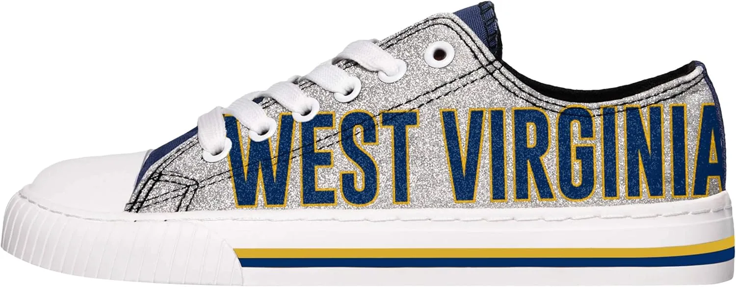 FOCO womens Ncaa College Team Logo Fashion Low Top Canvas Sneakers Shoes