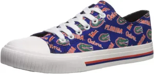 FOCO Women's NCAA College Team Logo Fashion Low Top Canvas Sneakers Shoes