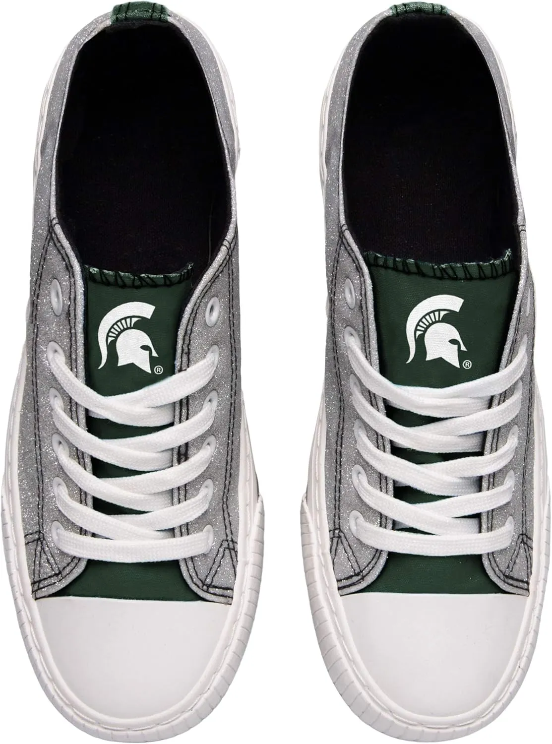 FOCO womens Ncaa College Team Logo Fashion Low Top Canvas Sneakers Shoes