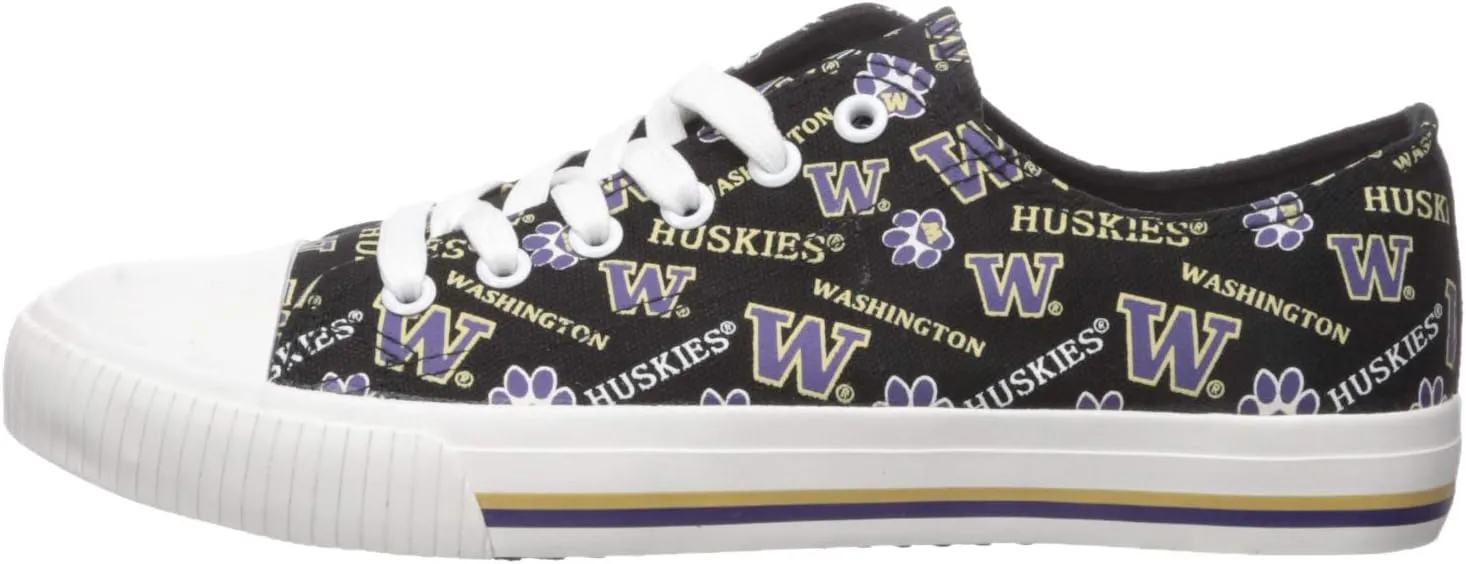 FOCO Women's NCAA NCAA College Canvas Stripe Slip On Shoes