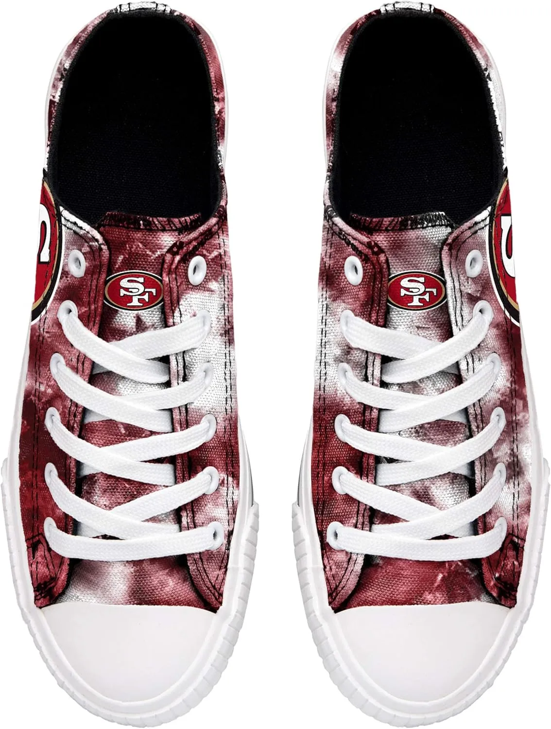 FOCO Women's NFL Team Logo Ladies Fashion Glitter Low Top Canvas Sneakers Shoes Dallas Cowboys Shoes-10/XXL