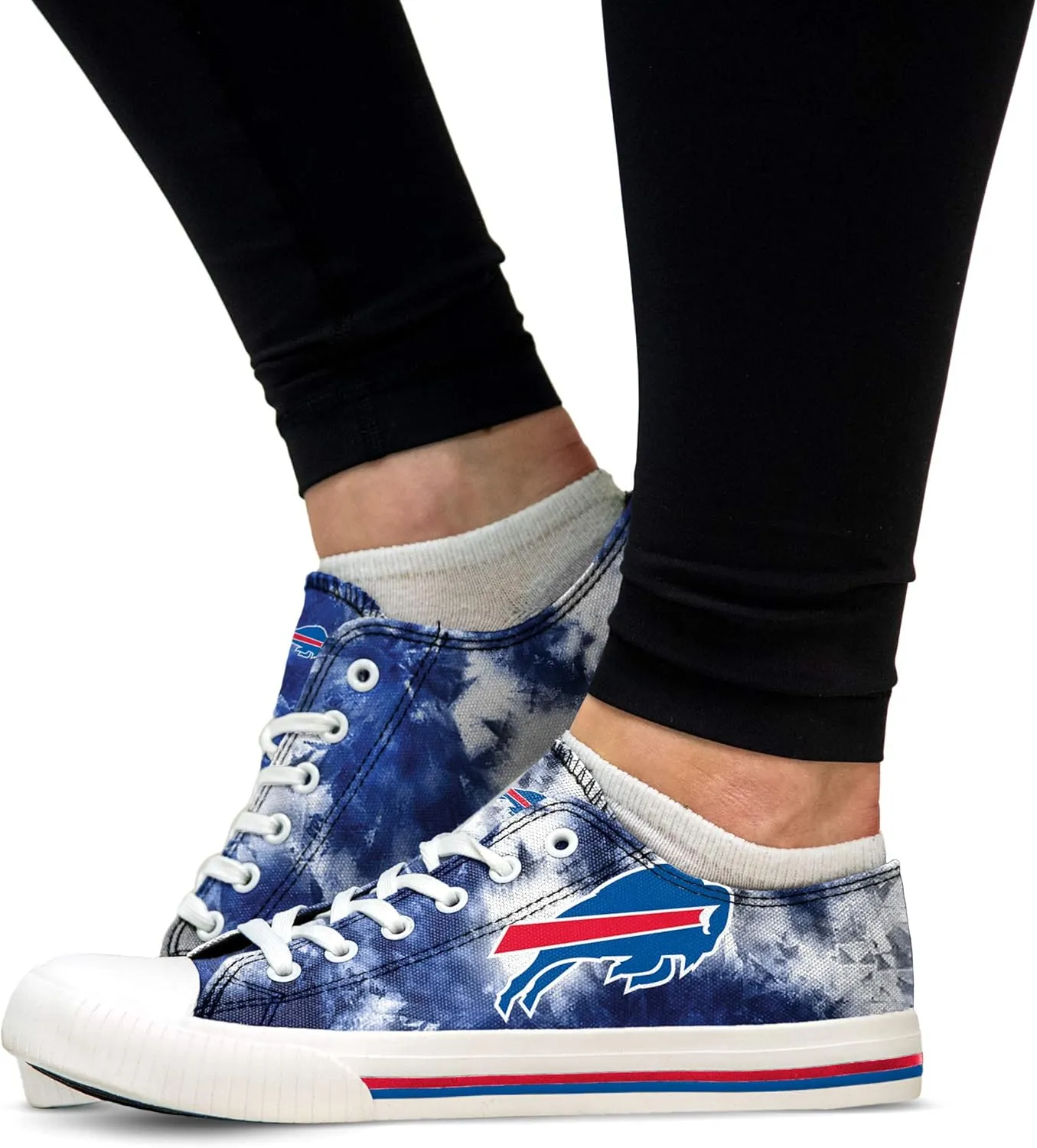 FOCO Women's NFL Team Logo Ladies Fashion Glitter Low Top Canvas Sneakers Shoes Dallas Cowboys Shoes-10/XXL