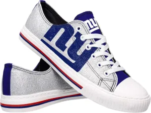 FOCO Women's NFL Team Logo Ladies Fashion Glitter Low Top Canvas Sneakers Shoes Dallas Cowboys Shoes-10/XXL