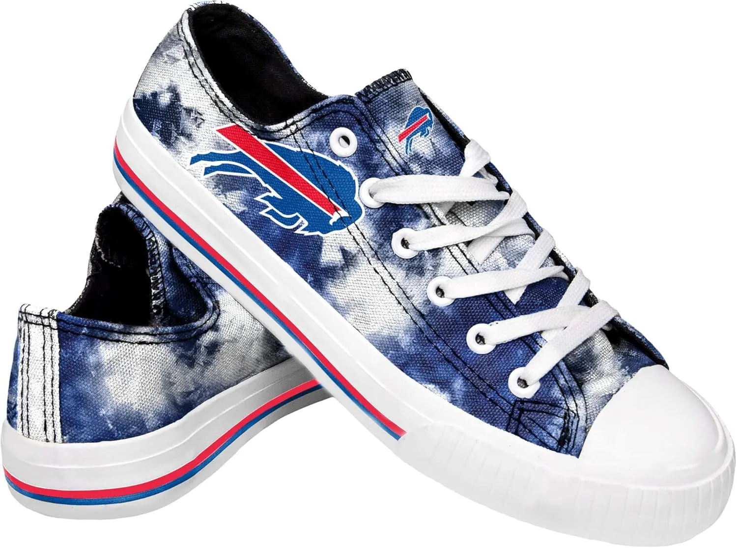 FOCO Women's NFL Team Logo Ladies Fashion Glitter Low Top Canvas Sneakers Shoes Dallas Cowboys Shoes-10/XXL