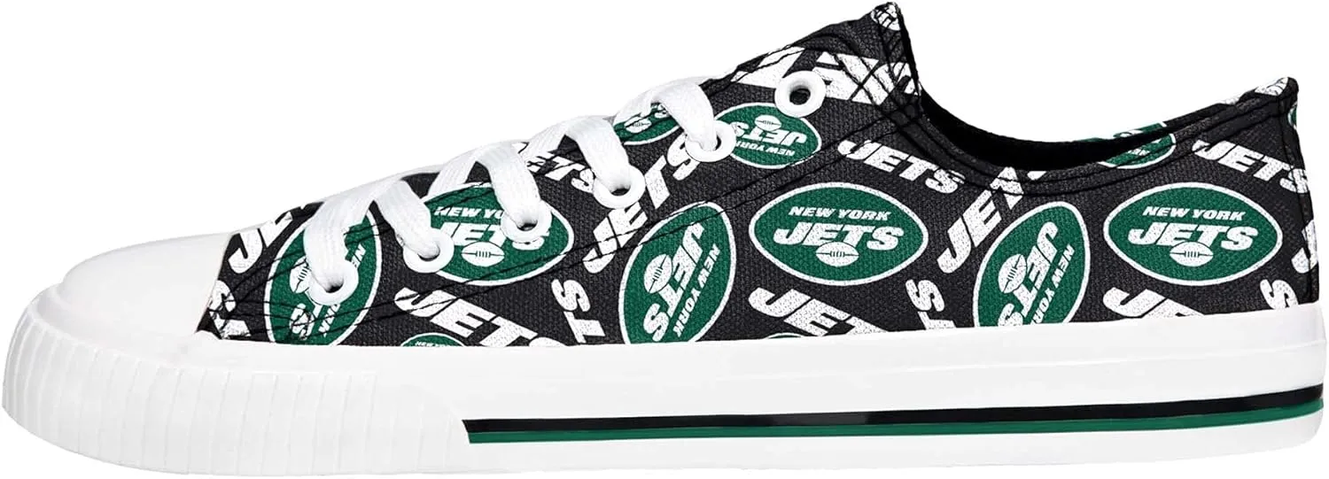 FOCO Women's NFL Team Logo Ladies Fashion Glitter Low Top Canvas Sneakers Shoes Dallas Cowboys Shoes-10/XXL