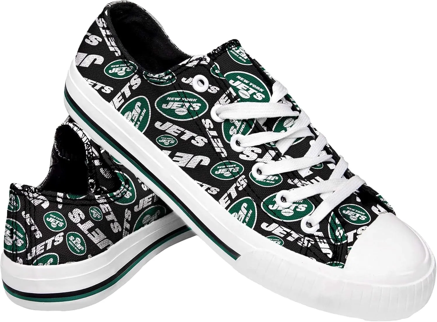 FOCO Women's NFL Team Logo Ladies Fashion Glitter Low Top Canvas Sneakers Shoes Dallas Cowboys Shoes-10/XXL