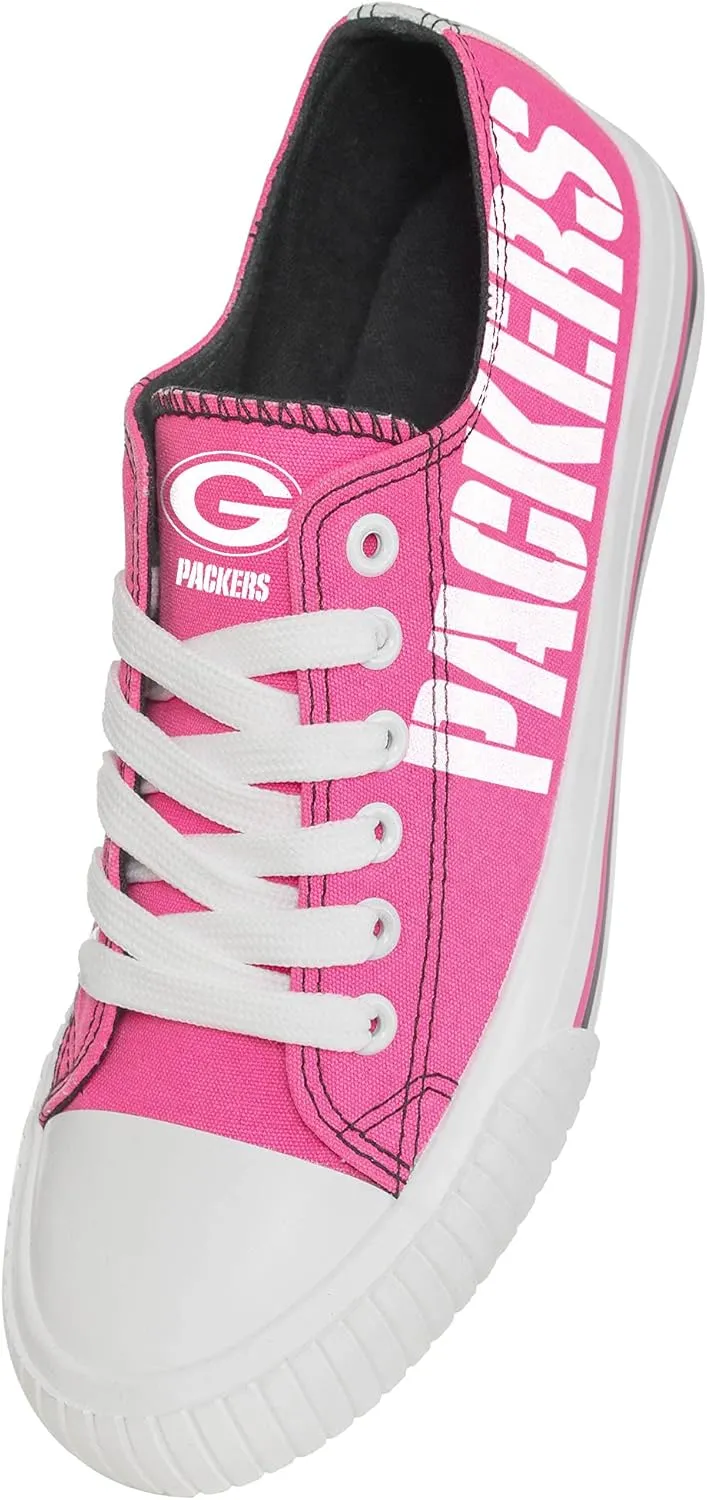 FOCO Women's NFL Team Logo Ladies Highlights Low Top Canvas Sneakers Shoes