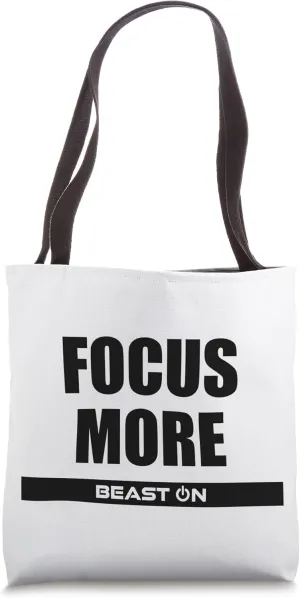 Focus More Fitness Workout Gym Bodybuilding Motivation Tote Bag