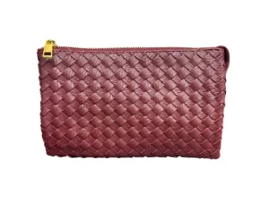 Folded Clutch with Zipper Weave Pattern