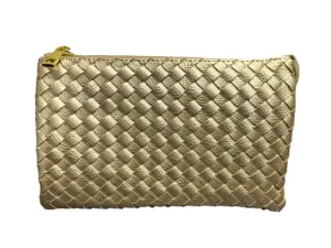 Folded Clutch with Zipper Weave Pattern