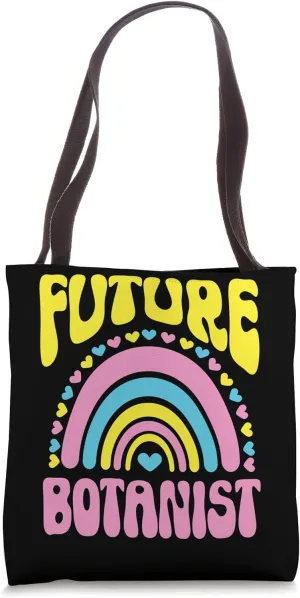 Future Botanist Bright Retro Rainbow Occupation Tote Bag