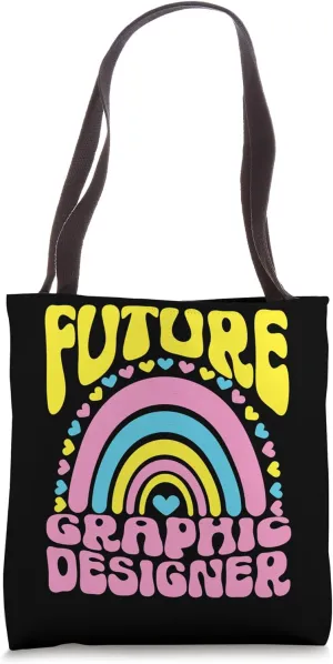 Future Graphic Designer Bright Retro Rainbow Occupation Tote Bag