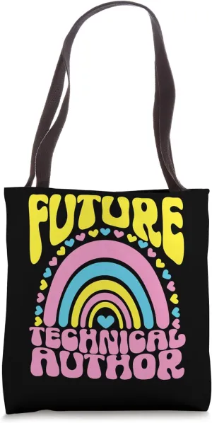 Future Technical Author Bright Retro Rainbow Occupation Tote Bag