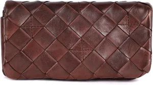 Genuine Leather Wallets for Women, Small Wallet for Ladies Zipper Coin Purse Credit Card Holder with Strap (VL-167-BROWN)