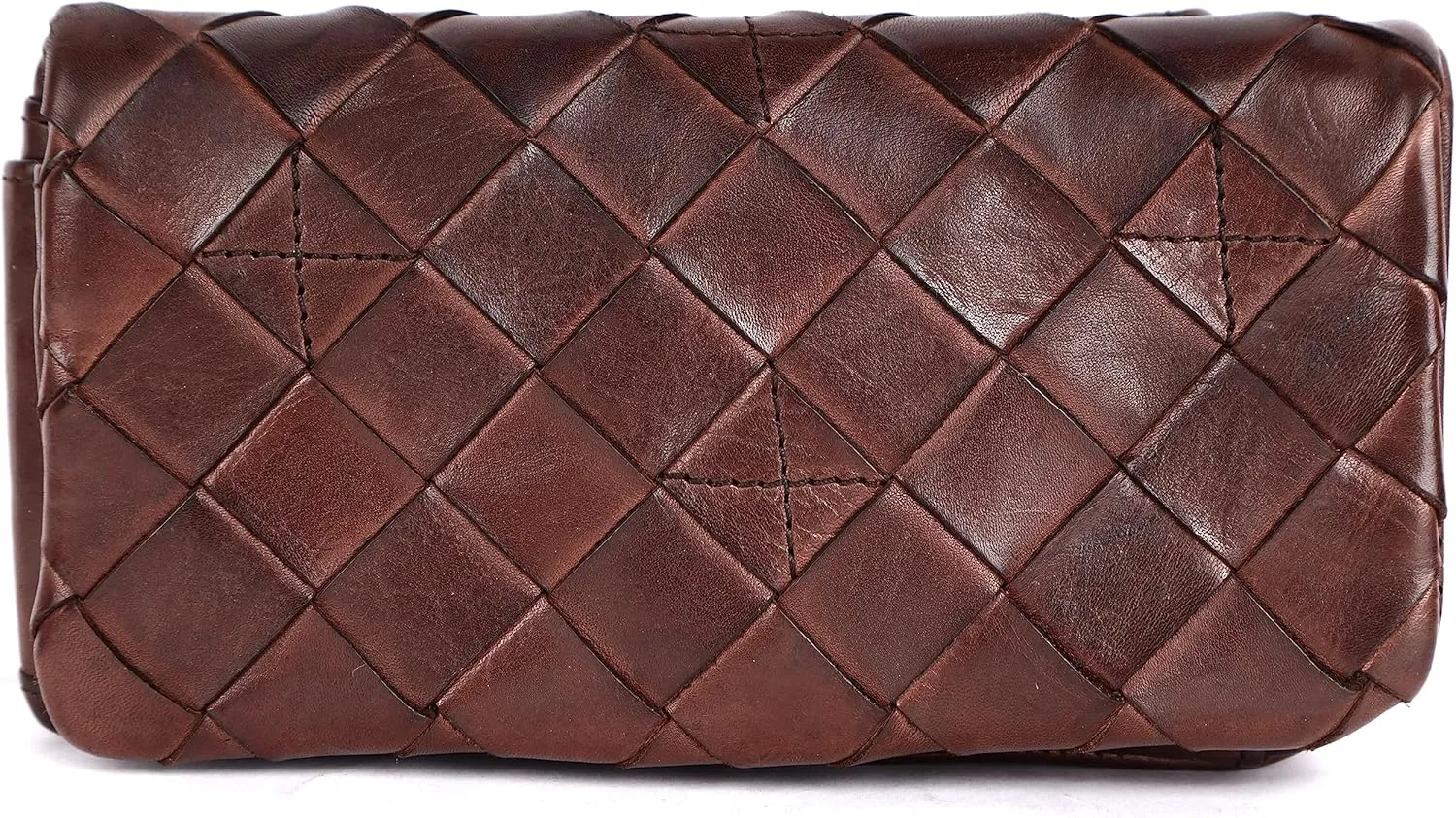 Genuine Leather Wallets for Women, Small Wallet for Ladies Zipper Coin Purse Credit Card Holder with Strap (VL-167-BROWN)