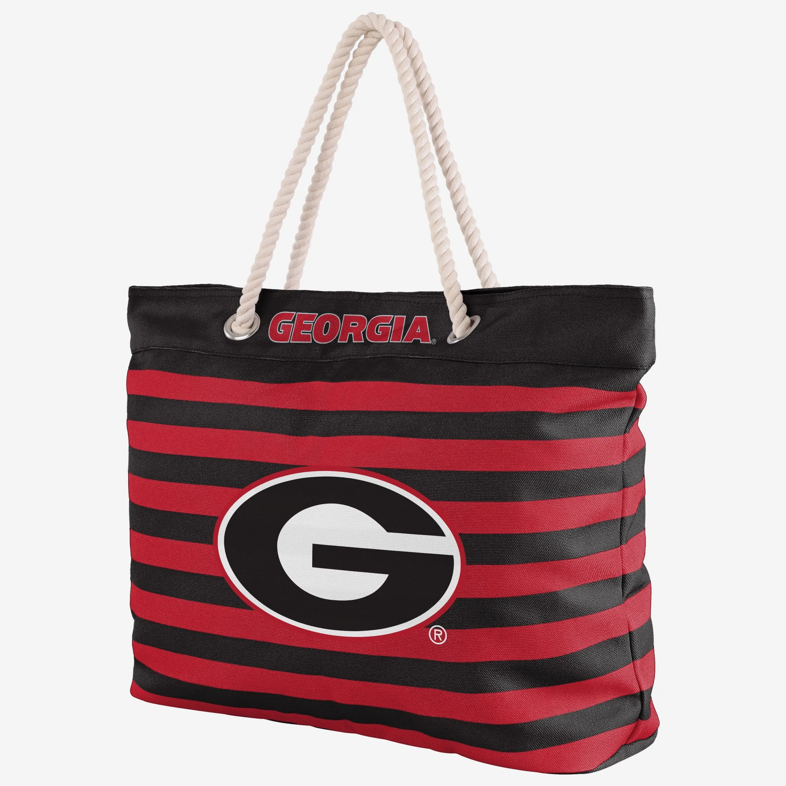 Georgia Bulldogs Nautical Stripe Tote Bag