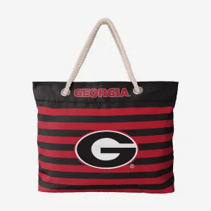 Georgia Bulldogs Nautical Stripe Tote Bag