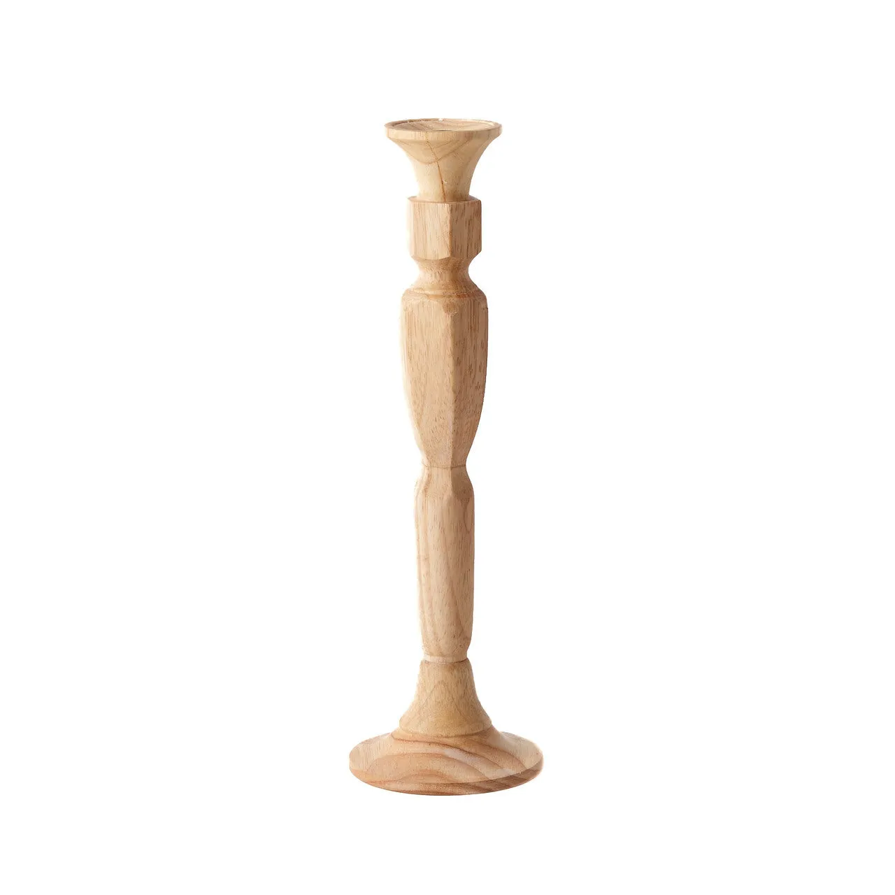 Georgian Wood Candlestick 13"