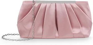 Gets Clutch Purse for Women - Pleated Satin Evening Bag Formal Handbag with Chain Crossbody Purse for Wedding Cocktail