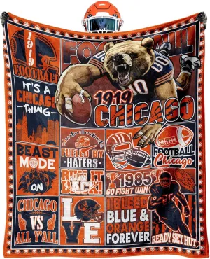 Gifts for Men, Travel Blanket, Throw Blanket for Couch, Gear for Man, Cooling Blankets for Hot Sleepers, Football Merchandise, Blankets and Throws 50"x40"