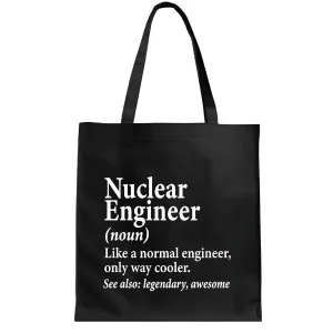 Gifts for Nuclear Engineering Graduates and Professionals Navy Black Multicolor Canvas Tote Bag
