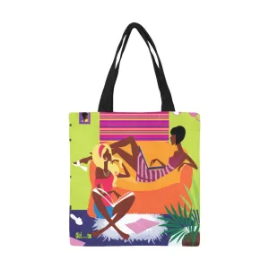 Girl Chillin' with My Sista Canvas Tote Bag