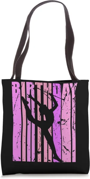 Girls Rhythmic Gymnastics Birthday Dance Gymnast Baton Twirl Tote Bag