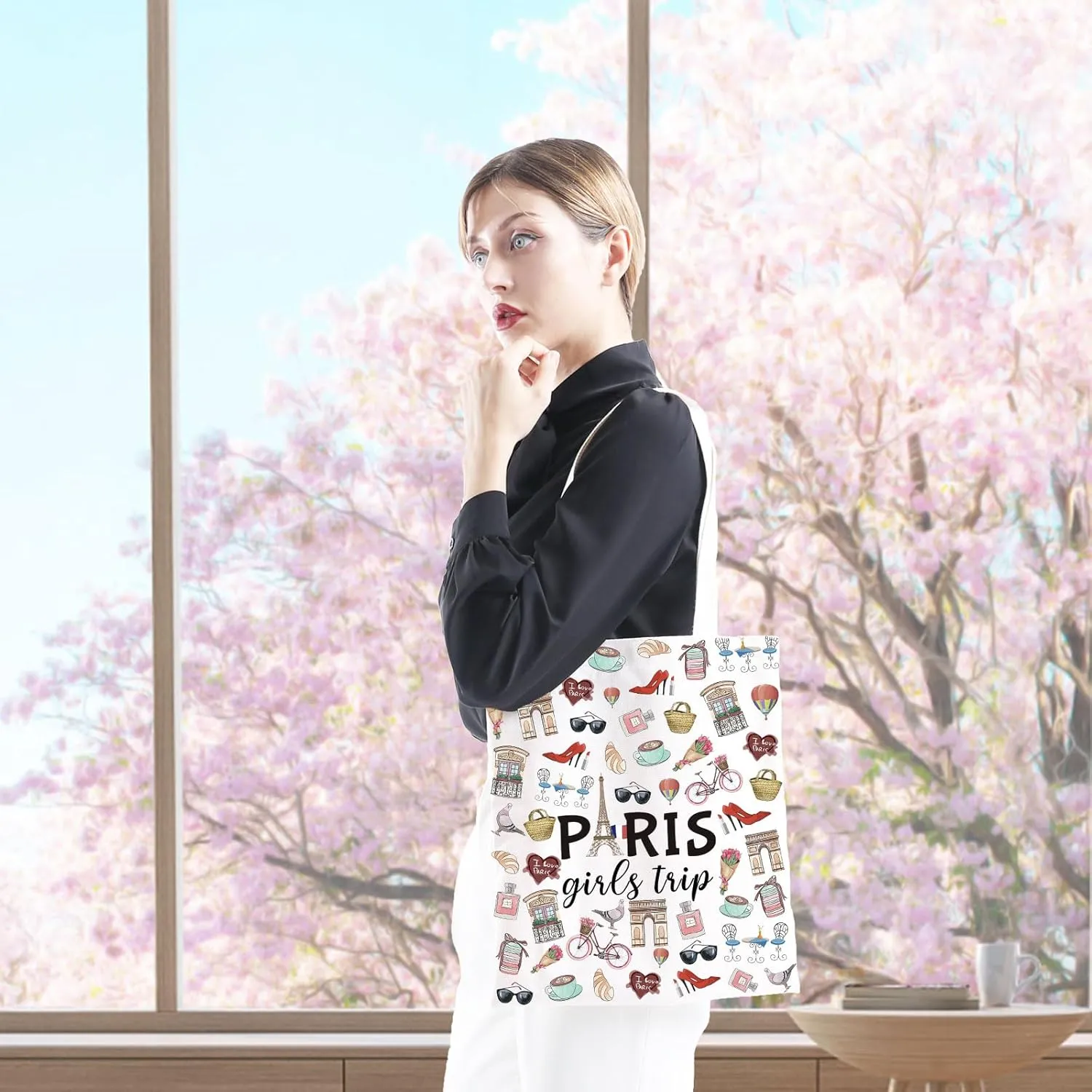 GJTIM Paris Trip Gift: Weekend Vacation Theme Travel Bag