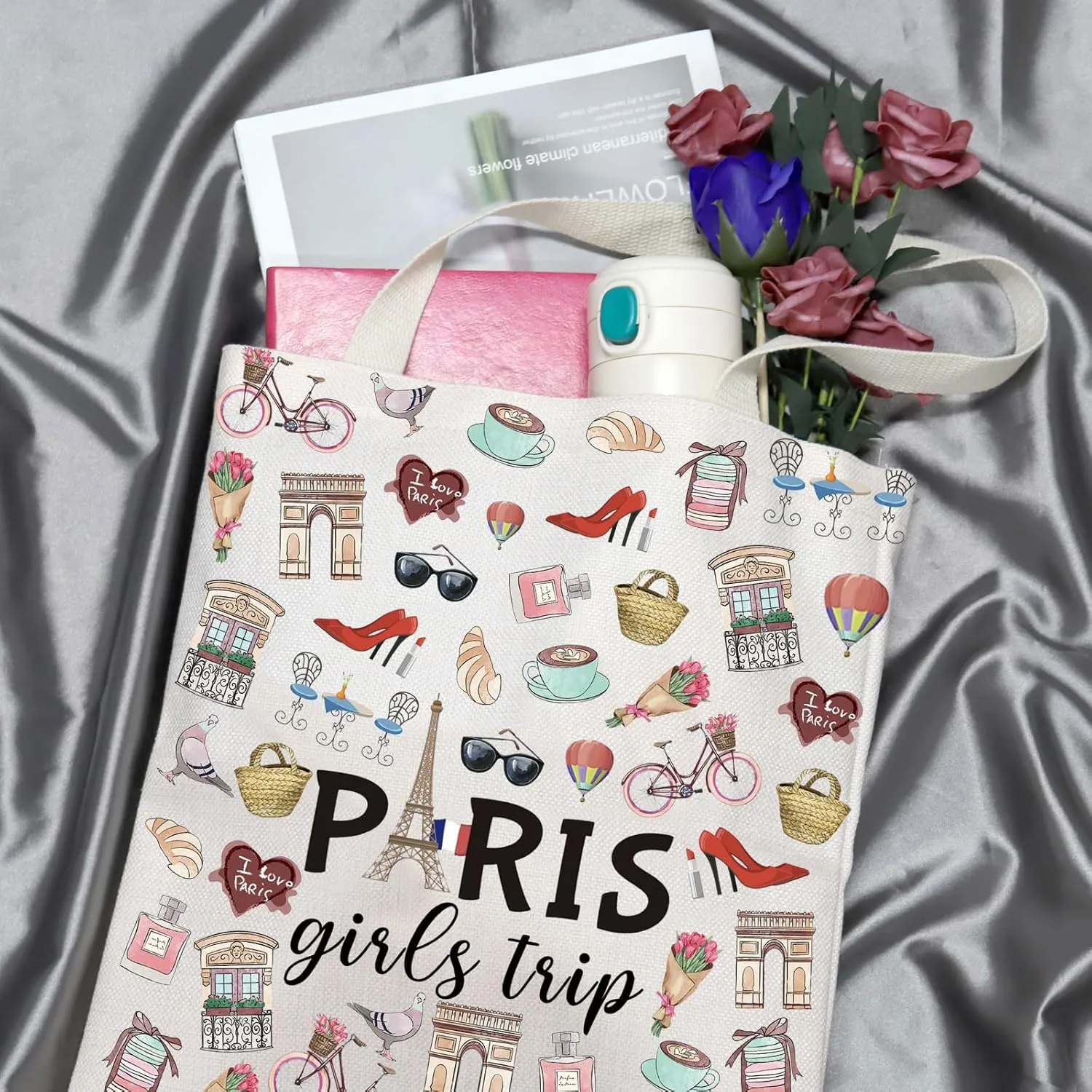 GJTIM Paris Trip Gift: Weekend Vacation Theme Travel Bag
