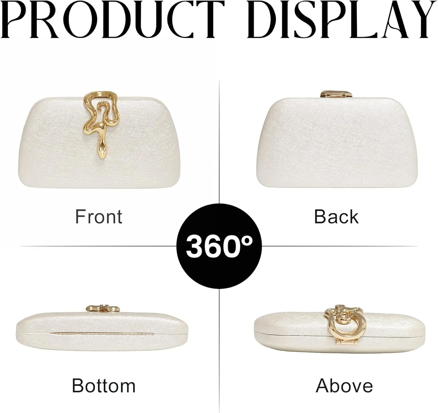 Glitter Clutch Purses for Women Evening Handbags with Snake Closure for Party Prom Wedding