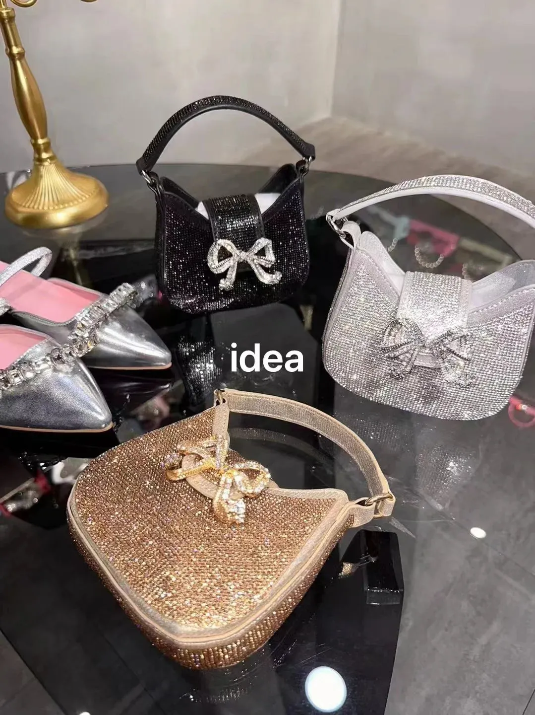 Glittery Mini Diamond Clutch