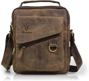 Goatter Men's Hunter Leather 11" Messenger Bag