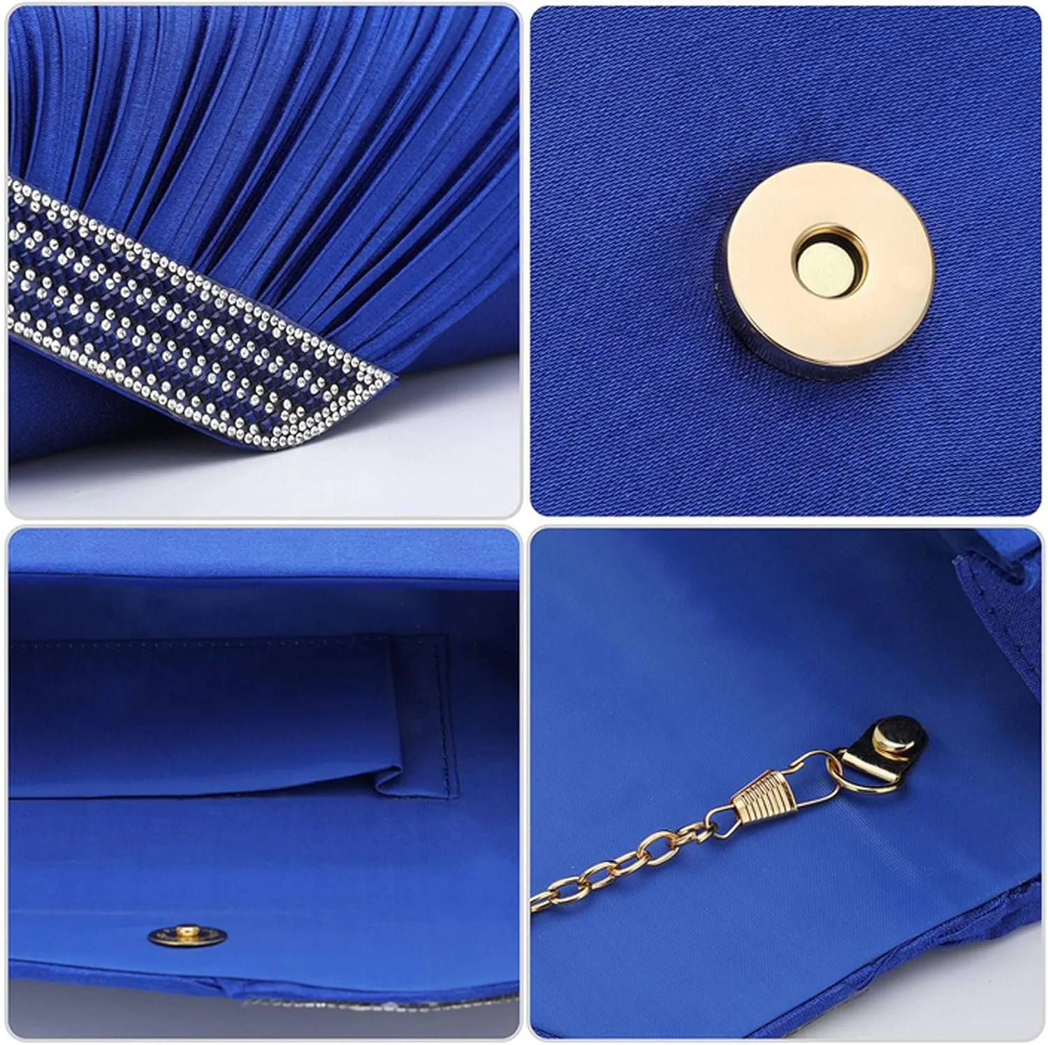 Goclothod Evening Clutch Handbag Women Fashion Crossbody Shoulder Bag Chain Purse