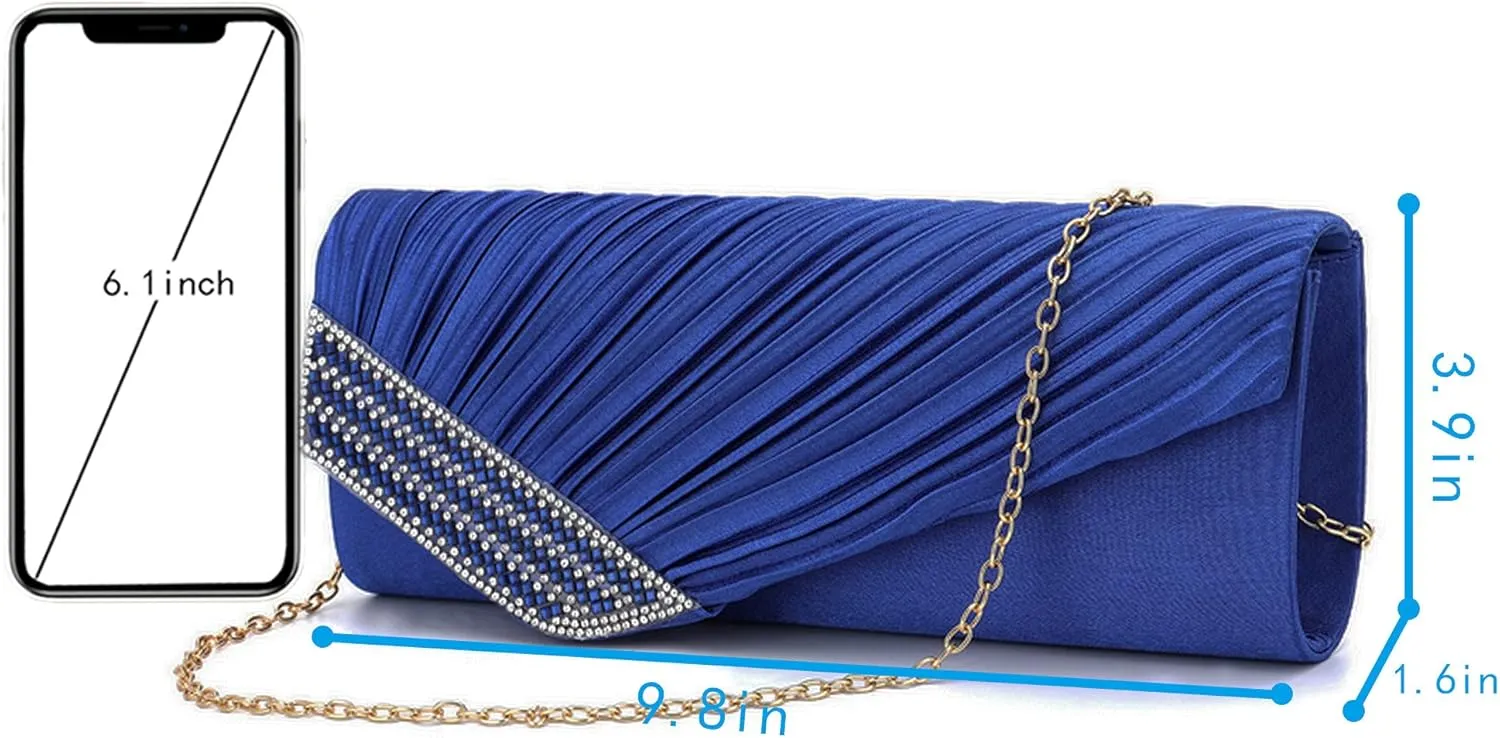 Goclothod Evening Clutch Handbag Women Fashion Crossbody Shoulder Bag Chain Purse