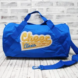 Gold and Silver Sparkle Personalized Cheer Tote or Duffle Bag
