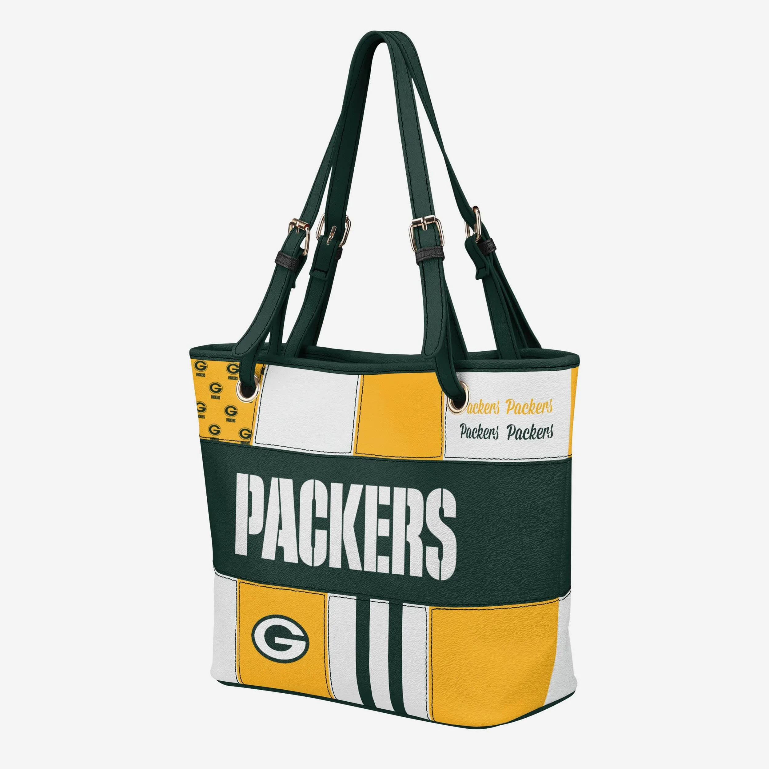 Green Bay Packers Printed Collage Tote