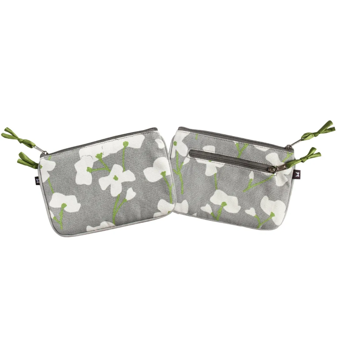 Grey Spring Blossom Juliet Coin Purse by Earth Squared
