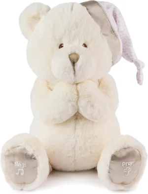 GUND Animated Goodnight Prayer Bear, Spiritual Plush Teddy Bear, Sensory Toy Stuffed Animal for Ages 0 and Up, Cream, 11"