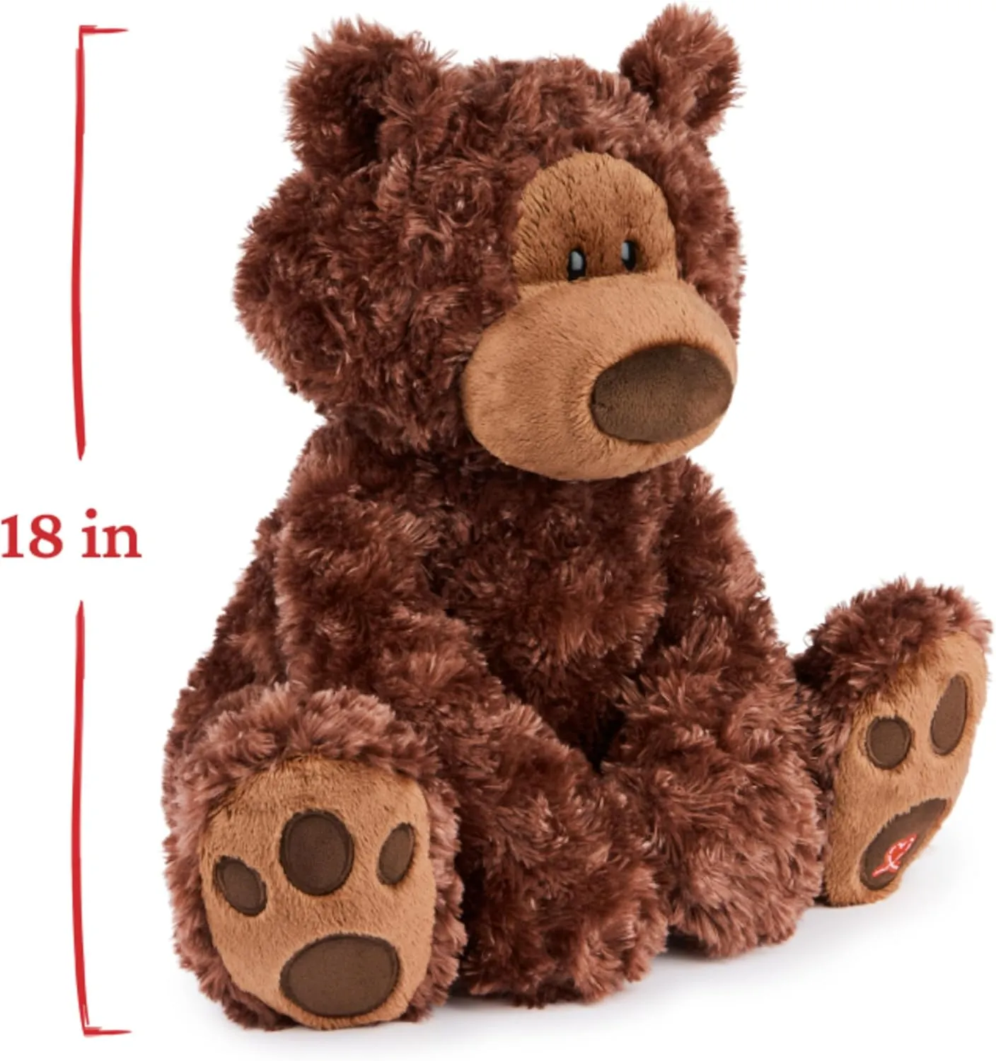 GUND Philbin Classic Teddy Bear, Premium Stuffed Animal for Ages 1 and Up, Chocolate Brown, 18”