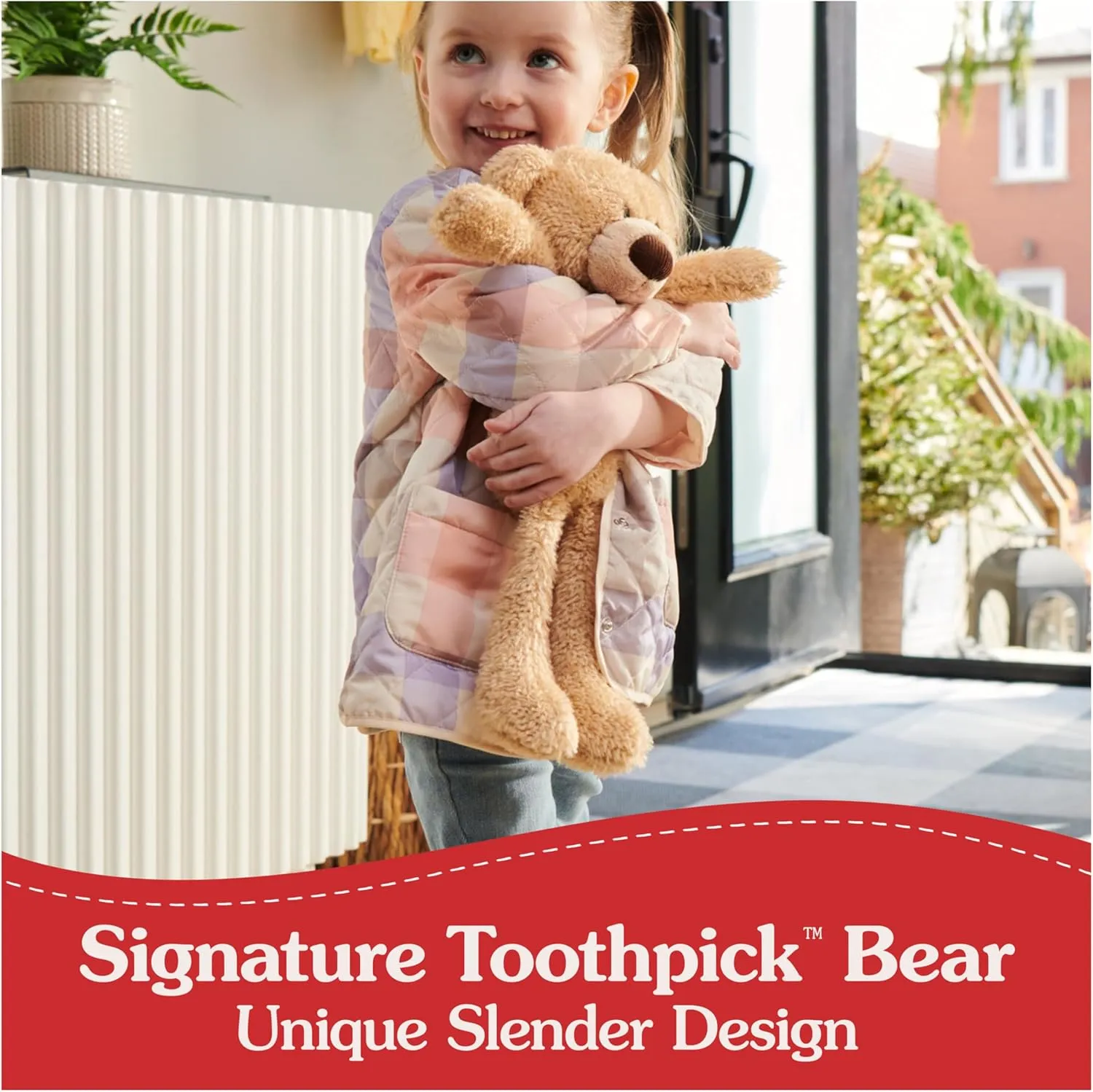 GUND Toothpick Classic Teddy Bear, Premium Stuffed Animal for Ages 1 and Up, Beige, 15”