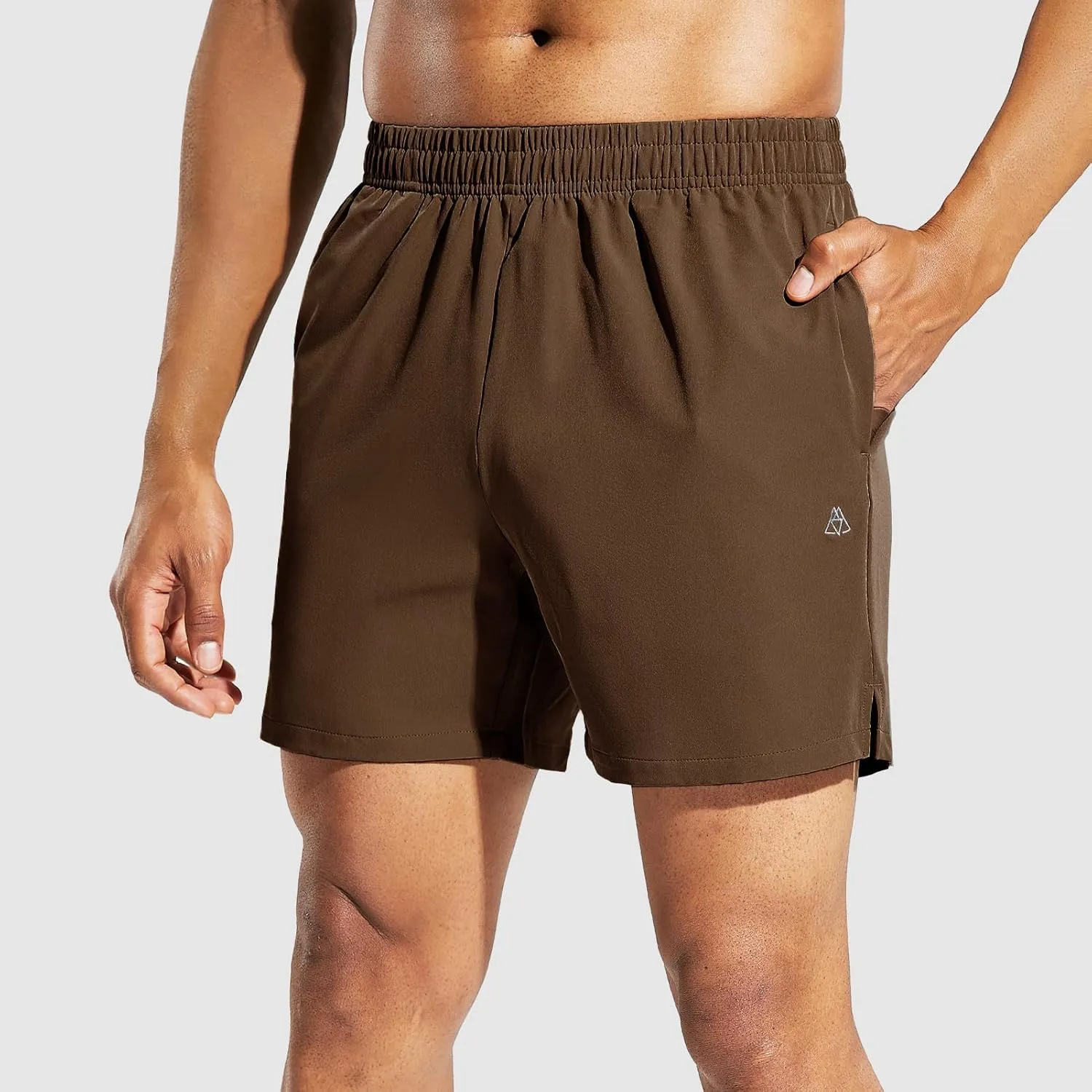 Haimont Men's Athletic Running Shorts 5 Inches for Gym Sports Active Workout with Pockets, Quick Dry, Water Resistant