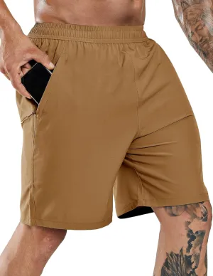 Haimont Men's Athletic Running Shorts 7 Inch Inseam Quick Dry Workout Gym Shorts with Zipper Pocket Lightweight No Liner