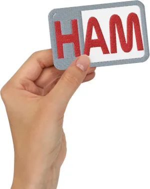 HAM McLaren Vodafone Color Bar Formula Racing Lewis Hamilton Driver Abbreviation Embroidered Patch (White)