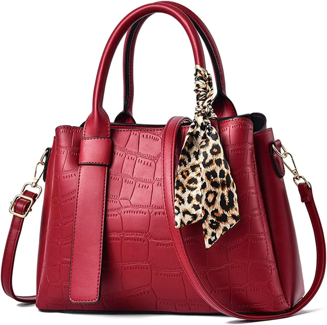 Handbags for Women Designer Top Handle Bag Croc Shoulder Bags PU Leather Tote Bag Ladies Work Bag