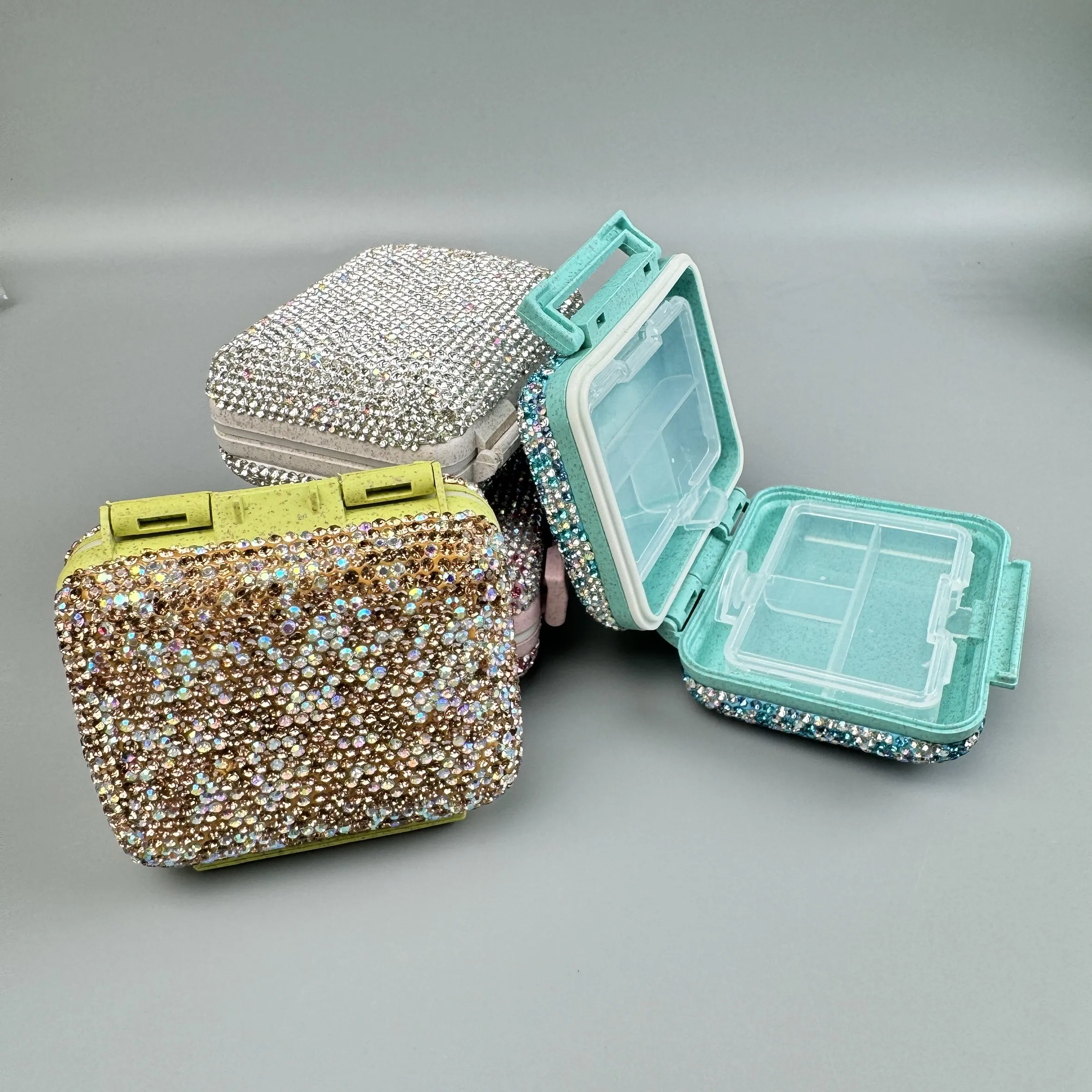 Handmade Rhinestone Medicine Box MIS1023