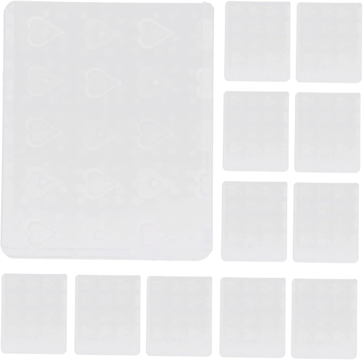 HEALLILY 50pcs Clear Cards Protectors Colored Cards Sleeves Visitor Name Clear Card Sleeves Album Protective Card Protector Case Cards Display Covers Trading Cards Mini Plastic