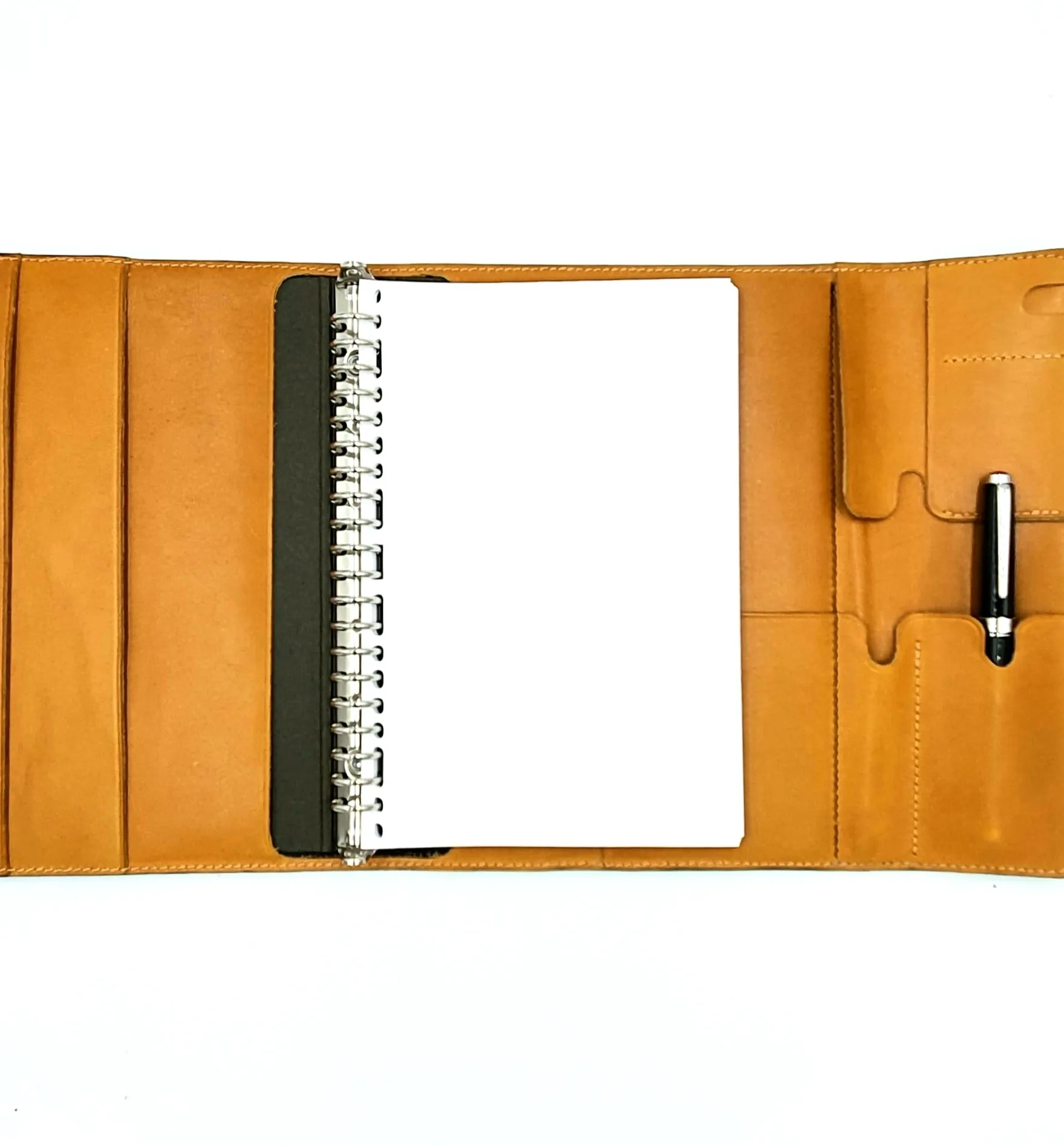 HERITAGE A5 Portrait Ring-Planner Sleeve, Black / Mustard ( Bespoke )